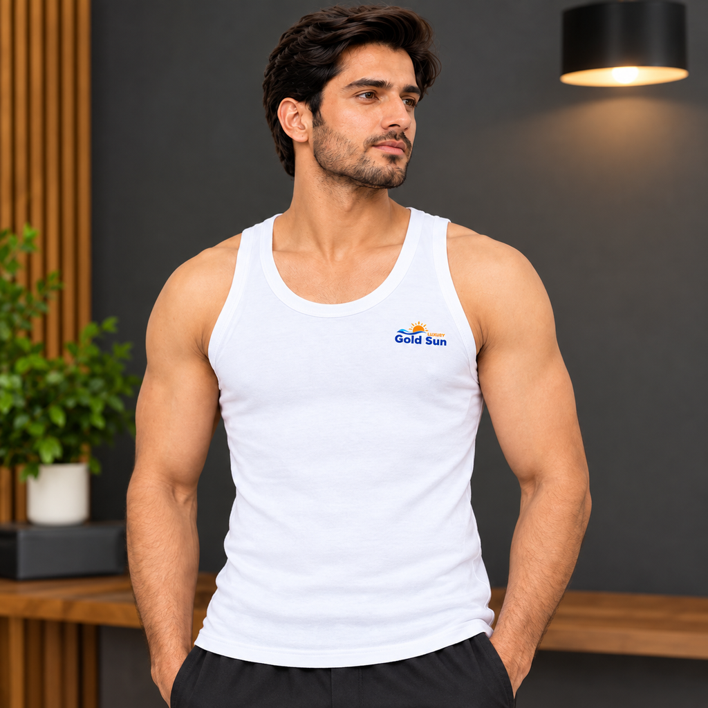 GOLDSUN VEST COMED COTTON FABRIC FOR MEN (PACK OF 3)