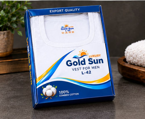 GOLDSUN VEST COMED COTTON FABRIC FOR MEN (PACK OF 3)