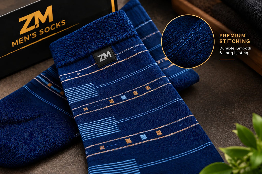 COTTON SOFT FABRIC SOCKS FOR MEN (PAIR OF 6)