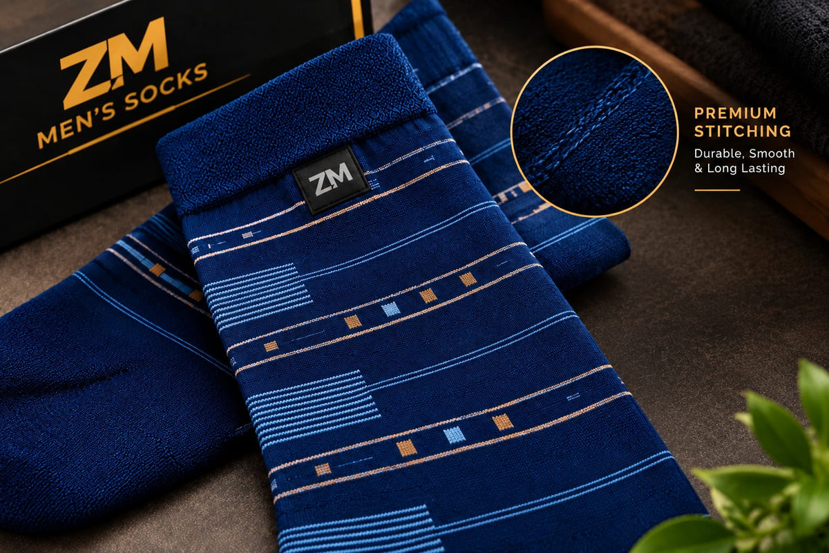 COTTON SOFT FABRIC SOCKS FOR MEN (PAIR OF 6)