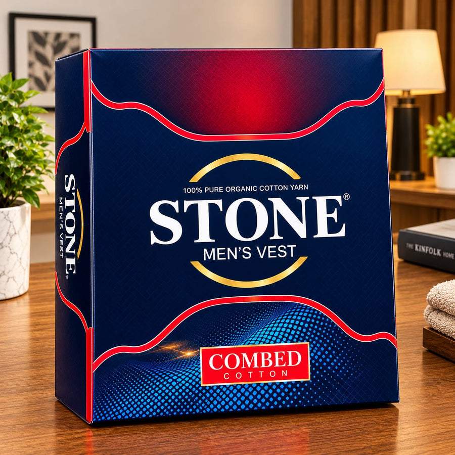 STONE VEST COTTON FABRIC FOR MAN (PACK OF 6)